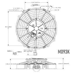 Maradyne Champion Series Fan - 9" - 12V / 130W - 790 CFM - M093K