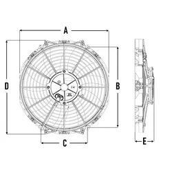 Maradyne Champion Series Fan - 12" - 24V / 130W - 1155 CFM - M123K-24