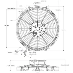 Maradyne Champion Series Fan - 12" - 24V / 225W - 1595 CFM - M122K-24