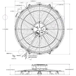 Maradyne Reversible Thermo Fan - 16" - 24V / 225W - 2170 CFM - M162K-24