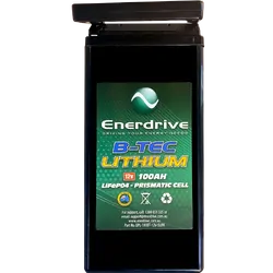 B-Tec 100Ah 12V Lifepor4 Slim Case Battery
