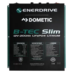 Enerdrive B-Tec 200A 12v Lithium Slim Metal Case
