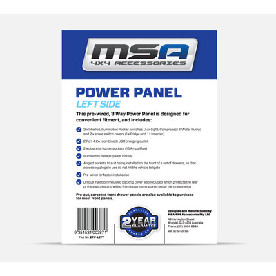 Msa Explorer Power Panel  Left Hand Side (PassengerS)