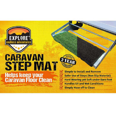 Explore Caravan Step Mat - BLACK