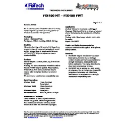 Fixtech Fix190 Structural & Window Glass White (Non-Yellowing) 290ml Cartridge