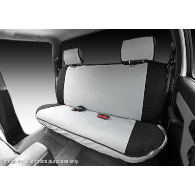Msa To Suit Rear Full Width Bench Inc. Armrest Cover (Mto) - Msa Premium Canvas Seat Covers Mazda Bt50 - Series 2 Single Cab Ute - 12/06-07/11