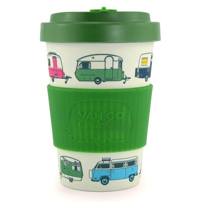 Van Go Collections Bamboo Travel Mug  400ml  The Iconic Collection  Classic Green