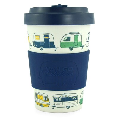 Van Go Collections Bamboo Travel Mug  400ml  The Iconic Collection  Navy Blue