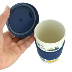 Van Go Collections Bamboo Travel Mug 300ml The Iconic Collection Navy Blue