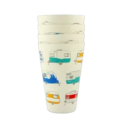 Van Go Collections Bamboo Tumbler 400ml Seasonal Collection Coloured Caravans