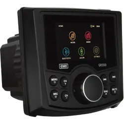 GME GR350BTB AM/FM IP54 Compact Marine Stereo With Bluetooth - Black