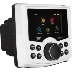 GME GR350BTW AM/FM IP54 Compact Marine Stereo with Bluetooth - White