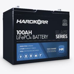 Hardkorr Power 100Ah LIFEPO4 Deep Cycle Lithium Battery with Bluetooth
