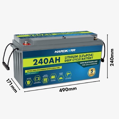 Hardkorr 240Ah Lithium (LiFePO4) Deep Cycle Battery w/Bluetooth