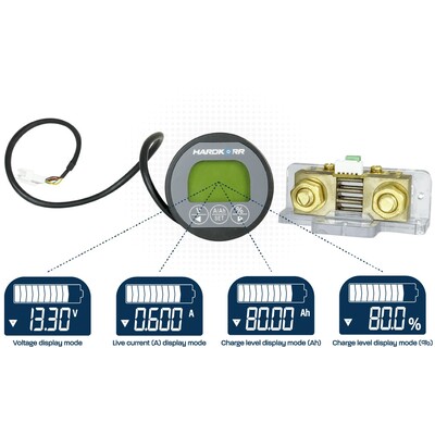 Hard Korr Remote Battery Monitor With High-Precision 100V/500A Shunt 