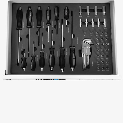 Hardkorr - 160 PIECE WORKSHOP TOOLKIT WITH TROLLEY CABINET