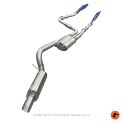 Torqit Stainless Exhaust For Nissan Patrol Y62 5.6L Series 1 - Series 5 (01/2013-On) Twin 3" into Single 3" Cat Back