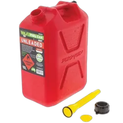 Hulk 4x4 Fast Flow Plastic Fuel Can 10Lt Unleaded Red