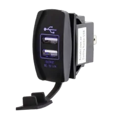 Hulk 4x4 Carling Rocker Dual Usb Blue Led 3.1A In Total