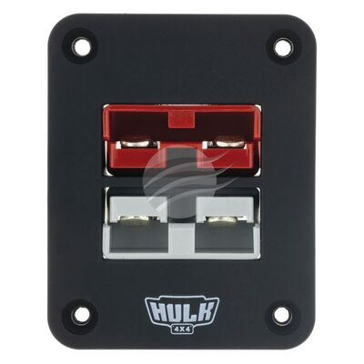 Hulk 4x4 Double Flush Mount Housing 50A Ando Style Plugs Red & Gry
