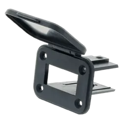 Hulk 4x4 Pkt 1 Black Plastic Cover To Suit 50Amp Connector W/ Flip Lid,