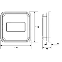 Hulk 4x4 Led Stop/Tail/Indicator Lamp 12/24V With Reflex Reflector