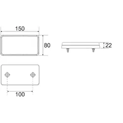 Hulk 4x4 Pkt 2 Led Stop/Tail/Indicator Lamp 12V With Reflex Reflector