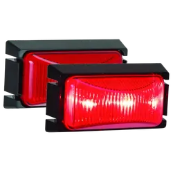 Hulk 4x4 Led Rear End Outline Markr Lmp Red 12/24V, Black Base