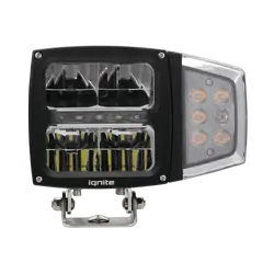 Ignite Led Headlight 10-30V High /Low Beam 60W W/Indicator Black Face 1800 Low 3600Lmns High