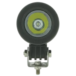 Ignite 2" Round Led Work lamp 9-36V, 10W, 1 Led, 1,000 Lumens, Black Housing Spot Beam