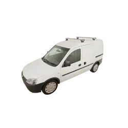 Rhino Rack Heavy Duty Rltp Silver 2 Bar Roof Rack For Holden Combo Xc 2Dr Van 09/02 On