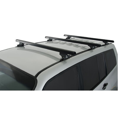 Rhino Rack Heavy Duty Rltp Trackmount Black 3 Bar Roof Rack For Mitsubishi Pajero Ns-Nx 4Dr 4Wd Lwb 11/06 On