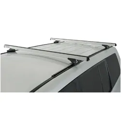 Rhino Rack Heavy Duty Rltp Trackmount Silver 2 Bar Roof Rack For Mitsubishi Pajero Nm - Np 4Dr 4Wd Lwb 05/00 To 10/06