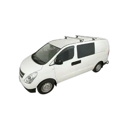 Rhino Rack Heavy Duty Rltf Silver Trackmount 2 Bar Roof Rack For Hyundai Imax 5Dr Van 08 To 21