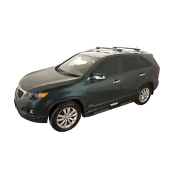 Rhino Rack Vortex Sx Black 2 Bar Roof Rack For Kia Sorento Xm 4Dr Suv With Roof Rails 10/09 To 05/15