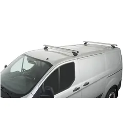 Rhino Rack Heavy Duty Rltp Silver 2 Bar Roof Rack For Ford Transit Custom 2Dr Van Swb 02/14 On