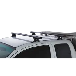 Rhino Rack Vortex Rlt600 Trackmount Black 2 Bar Roof Rack For Toyota Hilux Gen 7 2Dr Ute Extra Cab 04/05 To 09/15