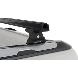 Rhino Rack Heavy Duty Rlt600 Black 2 Bar Roof Rack For Ford Ranger Wildtrak Px/Px2/Px3 4Dr Ute (Roller Shutter Tracks) 06/12 On