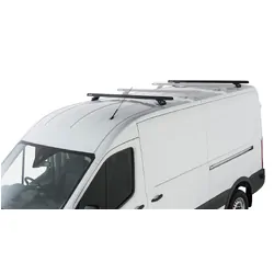 Rhino Rack Heavy Duty Rltp Black 2 Bar Roof Rack For Ford Transit 2Dr Van Lwb (Mid/High Roof) 01/14 On