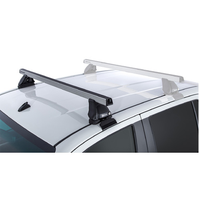 Rhino Rack Heavy Duty 2500 Silver 1 Bar Roof Rack (Front) For Toyota Hilux Gen 8 4Dr Ute Double Cab 10/15 On