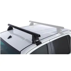Rhino Rack Heavy Duty 2500 Black 1 Bar Roof Rack (Front) For Toyota Hilux Gen 8 4Dr Ute Double Cab 10/15 On
