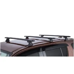 Rhino Rack Vortex Rlt600 Trackmount Black 3 Bar Roof Rack For Isuzu Mu-X Gen1, Ls-T 5Dr Suv With Roof Rails Removed 13 To 21