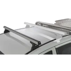 Rhino Rack Heavy Duty Rlt600 Ditch Mount Silver 1 Bar Roof Rack (Front) For Mitsubishi Triton Gen5 Mq/Mr 2Dr Ute Extra Cab 04/15 On