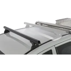 Rhino Rack Heavy Duty Rlt600 Ditch Mount Black 1 Bar Roof Rack (Front) For Mitsubishi Triton Gen5 Mq/Mr 2Dr Ute Extra Cab 04/15 On