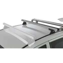 Rhino Rack Heavy Duty Rlt600 Ditch Mount Silver 1 Bar Roof Rack (Rear) For Mitsubishi Triton Gen5 Mq/Mr 2Dr Ute Extra Cab 04/15 On