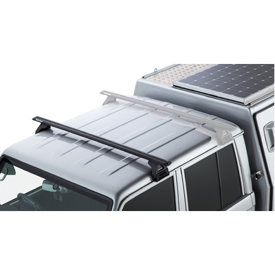 Rhino Rack Vortex Rl110 Black 1 Bar Roof Rack For Toyota Landcruiser 79 Series 4Dr 4Wd Double Cab 03/07 On