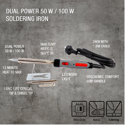 Tradeflame Soldering Iron - Dual Power 50W / 100W