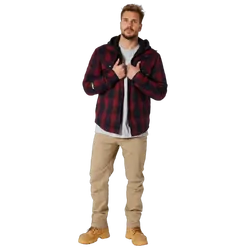Jetpilot Quilted Mens Flannel Jacket - Red 3XL