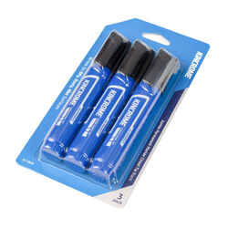 Kincrome Jumbo Permanent Marker Chisel Tip Black 3 Pack