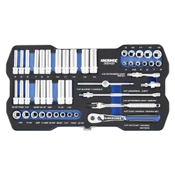 Kincrome Lok-On Socket Set 45 Piece 1/4" Drive - Metric & Imperial